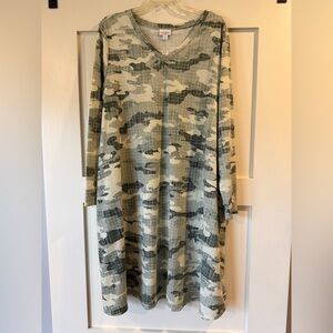 Camouflage V-Neck Dress
